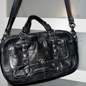Coach Black Leather Shoulder Bag